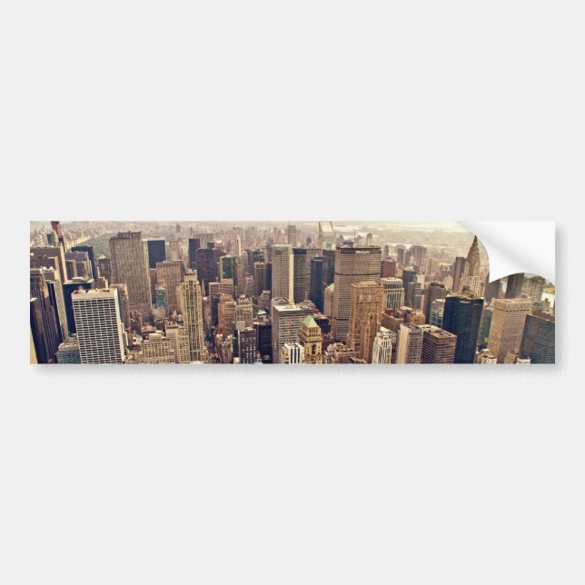 New York City From Above Bumper Sticker (Front)