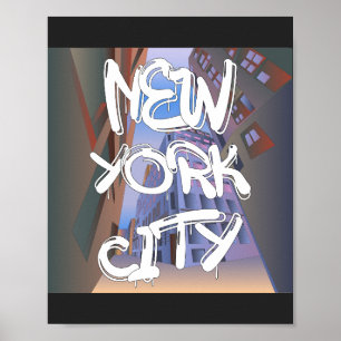 New York City Graffiti Poster