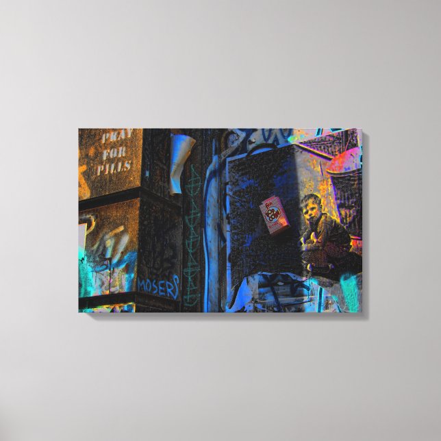New York City Graffiti Street Photo Canvas Print (Front)