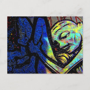 New York City Graffiti Street Photo Postcard