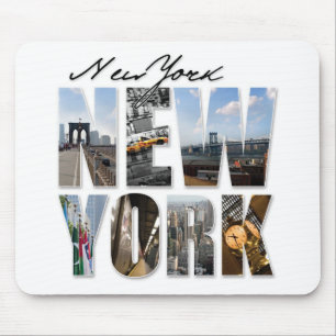 New York City Graphical Tourism Montage Mouse Mat