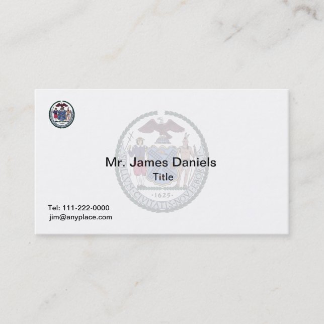 New York City Great Seal Business Card (Front)