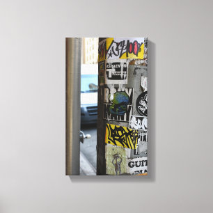 New York City Gritty Urban Street Art Photography Canvas Print