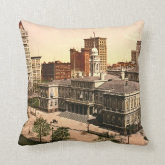 New York City Hall 1900 Cushion