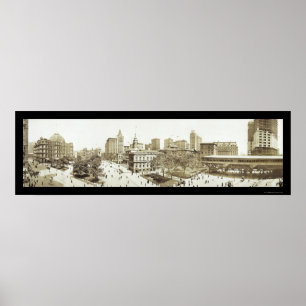 New York City Hall Park Photo 1911 Poster