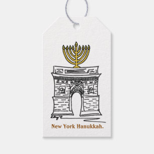 New York City Hanukkah Chanukah NYC Menorah Gift Tags