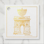 New York City Hanukkah Menorah Washington Square Favour Tags<br><div class="desc">Gift tag features an original marker illustration of the Washington Square Arch in New York City, decorated with a menorah for the Jewish holiday of Hanukkah. This design is also available on other products.Don't see what you're looking for? Need help with customisation? Contact Rebecca to have something designed just for...</div>