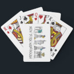 New York City Hanukkah NYC Jewish Holiday Chanukah Playing Cards<br><div class="desc">Features an original pen-and-ink illustration of a row of classic New York City landmarks, "dressed up" for the holiday season. Great for anyone who lives in or loves NYC! Don't see exactly what you're looking for? Need help with customisation? Click "rebeccaheartsny" (upper right corner) then "contact this designer" to have...</div>