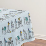New York City Hanukkah NYC Jewish Holiday Chanukah Tablecloth<br><div class="desc">Features an original pen-and-ink illustration of a row of classic New York City landmarks, "dressed up" for the Hanukkah holiday season. Great for anyone who lives in or loves NYC! Don't see exactly what you're looking for? Need help with customisation? Click "rebeccaheartsny" (upper right corner) then "contact this designer" to...</div>