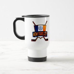 New York City Hockey Flag Travel Mug