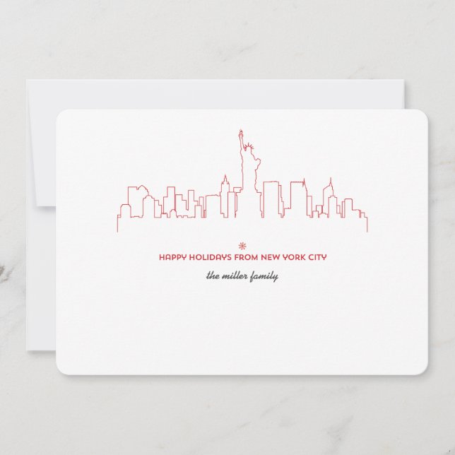 New York City Holiday Skyline Card (Front)
