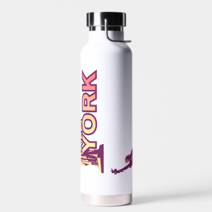 "New York City", "I Love New York" Custom Design Water Bottle