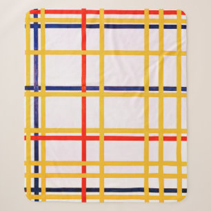 New York City I   Piet Mondrian   Sherpa Blanket