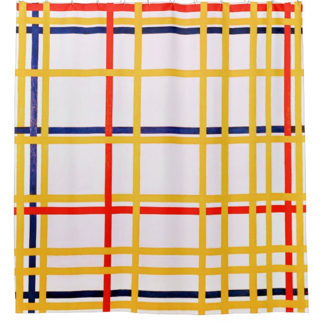 New York City I | Piet Mondrian | Shower Curtain (Front)