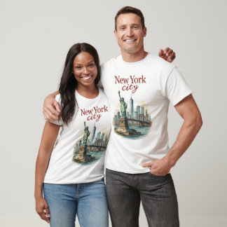 New York City – Iconic Statue & Skyline T-Shirt