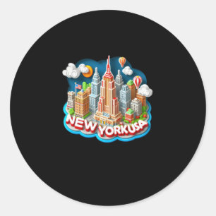 New York City In Usa Sticker