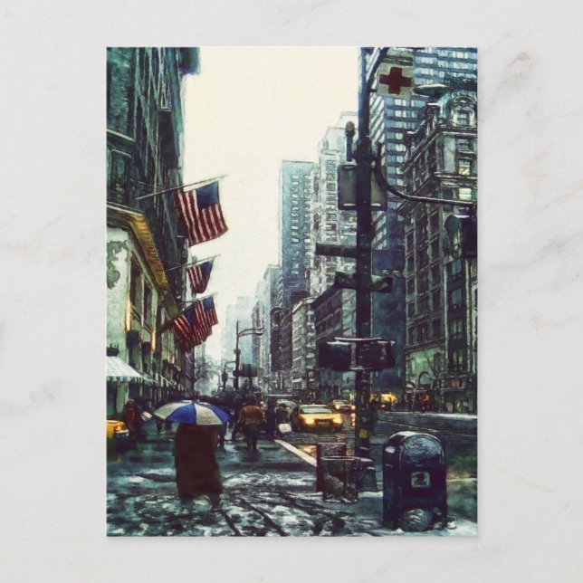 New York City in Winter Postcard (Front)