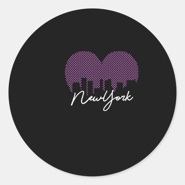 New York City Is My Valentine  Classic Round Sticker (Front)