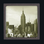 New York City Jewellery Box<br><div class="desc">New York City Night - Manhattan Skyscrapers</div>