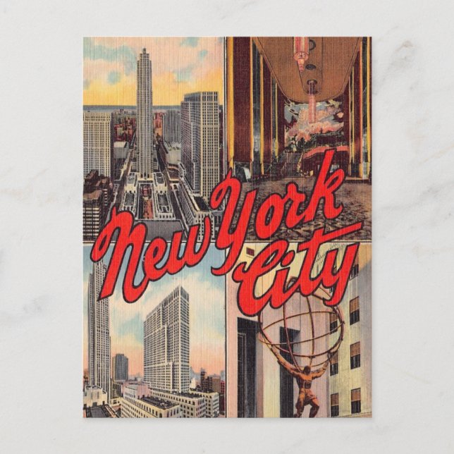  New York City  Landmarks Postcard (Front)