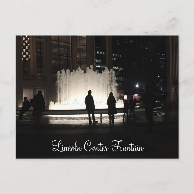 New York City Lincoln Centre Couples Watching Postcard (Front)