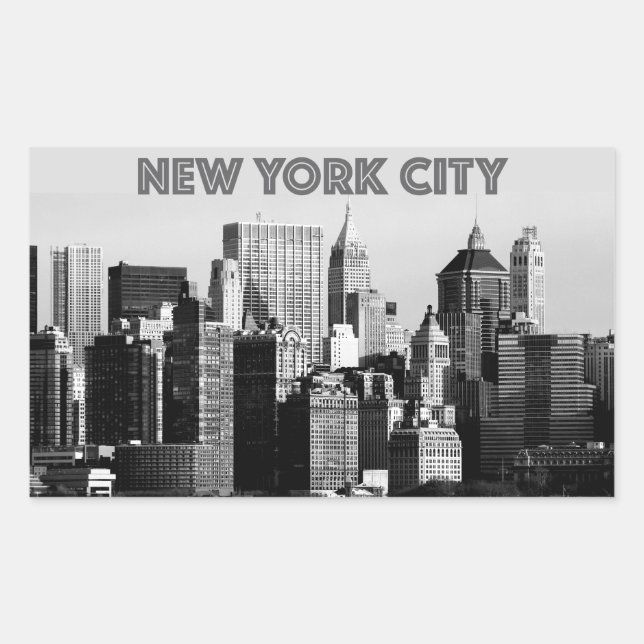 New York City  Lower-Manhattan Pro Photo Rectangular Sticker (Front)