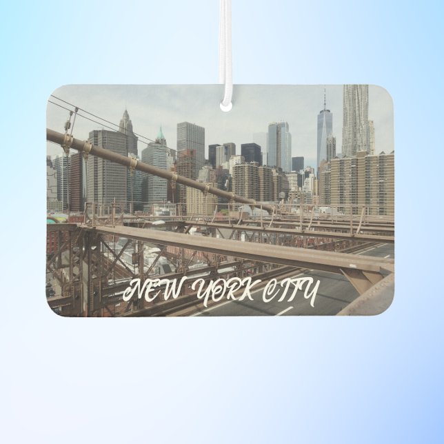 New York City Lower Manhattan Skyline Car Air Freshener (In Situ)