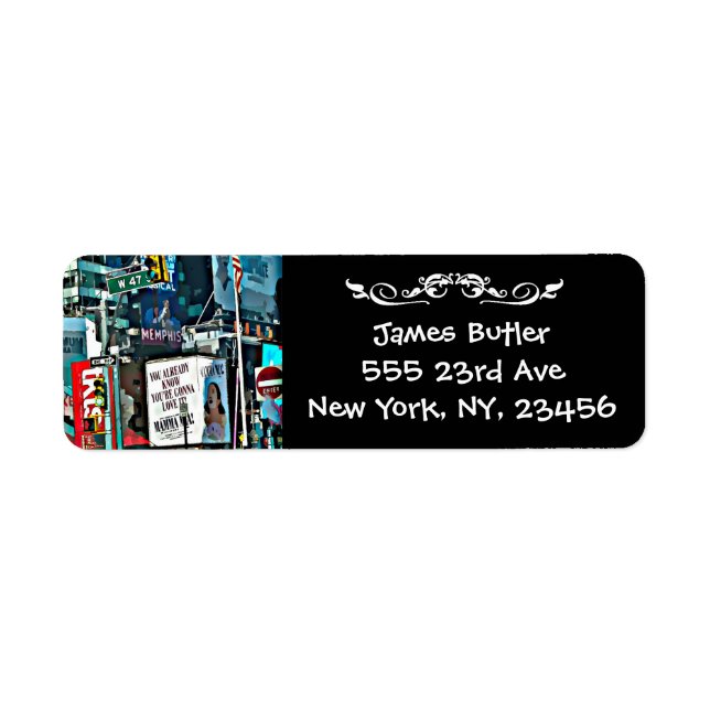 New York City Mailing Address Label (Front)