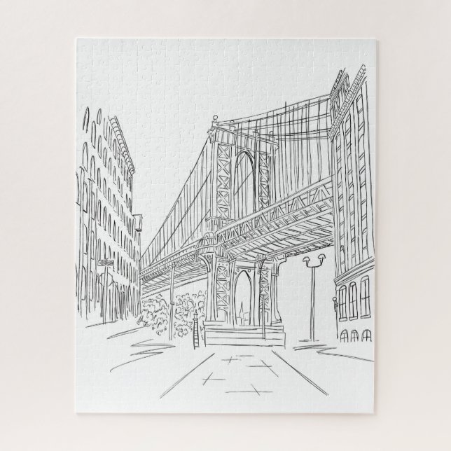 New York City Manhattan Bridge Jigsaw Puzzle (Vertical)