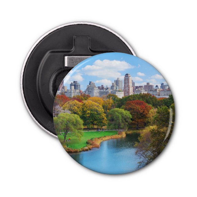 New York City Manhattan Central Park Panorama Bottle Opener (Front)
