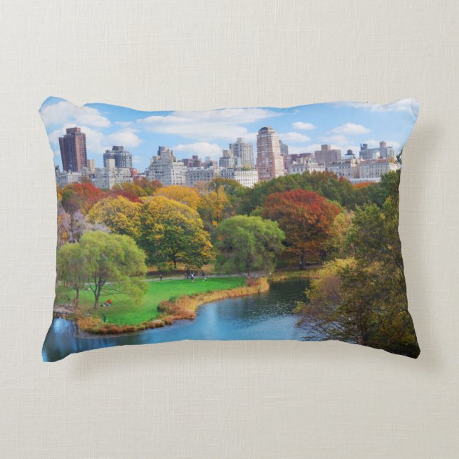 New York City Manhattan Central Park Panorama Decorative Cushion (Front)