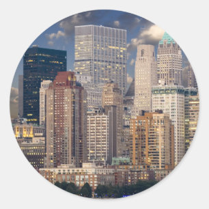 New York City Manhattan Classic Round Sticker