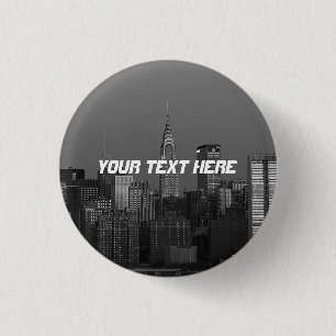 New York City Manhattan Empire State Building 3 Cm Round Badge