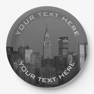 New York City Manhattan Empire State Building Paper Plate