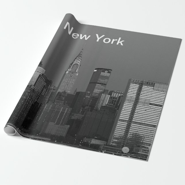 New York City Manhattan Empire State Building  Wra Wrapping Paper (Unrolled)