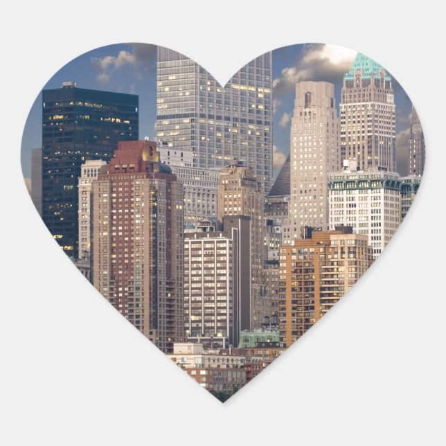 New York City Manhattan Heart Sticker (Front)