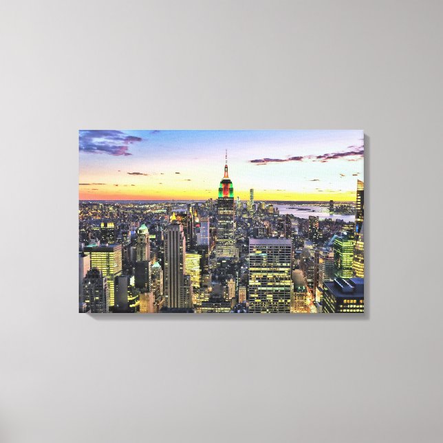 New York City Manhattan Skyline Canvas Print (Front)