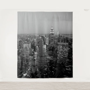 New York City Manhattan Skyline Mural   Wall Tapestry