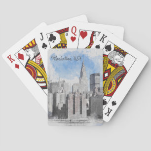 New York City Manhattan Skyline Playing Cards