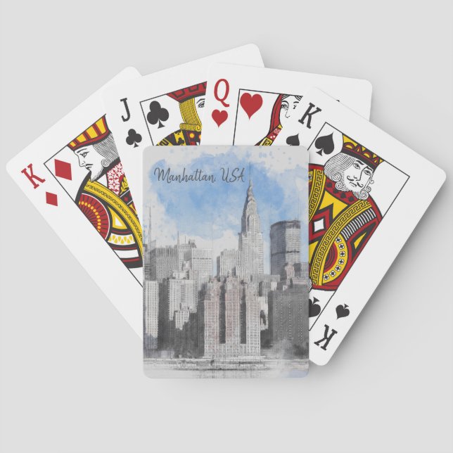 New York City Manhattan Skyline Playing Cards (Back)