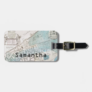 New York City Map, 1728 Luggage Tag