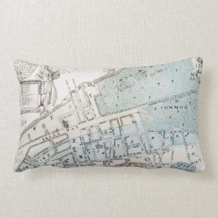 New York City Map, 1728 Lumbar Cushion