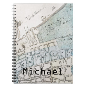 New York City Map, 1728 Notebook
