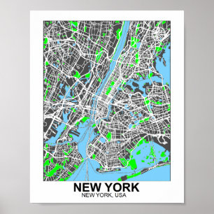 New York City Map Poster