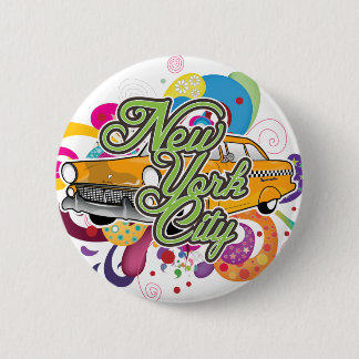 New York City Mash-Up 6 Cm Round Badge