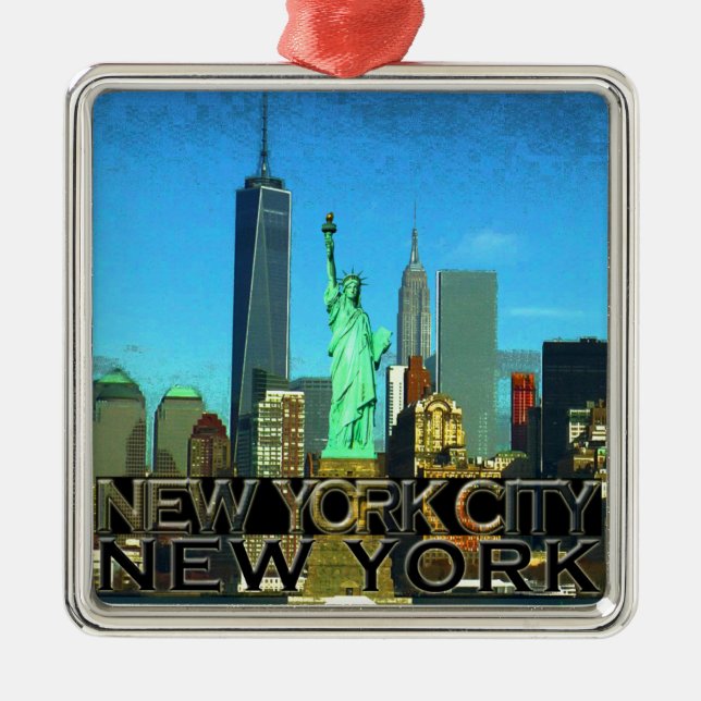 New York City Metal Tree Decoration (Front)