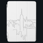 New York City Minimal Line iPad Air Cover<br><div class="desc">Minimal Line Art - New York City - Black And White Sketch - Line Drawings.</div>