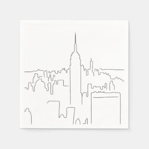 New York City Minimal Line Napkin