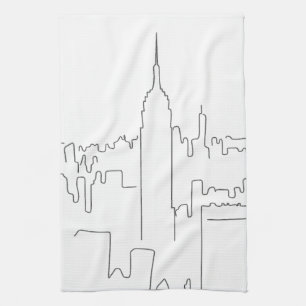 New York City Minimal Line Tea Towel