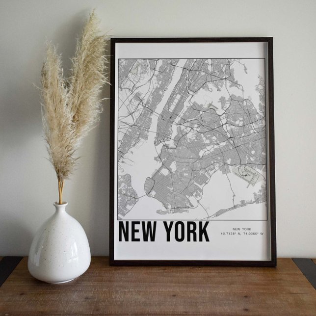 New York City Minimalist Map Art Poster (Creator Uploaded)